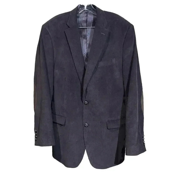 Lauren Ralph Lauren Blazer Mens 44 L Sports Coat Corduroy Brown Elbow Patches - Picture 1 of 11